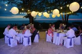 night wedding at the beach