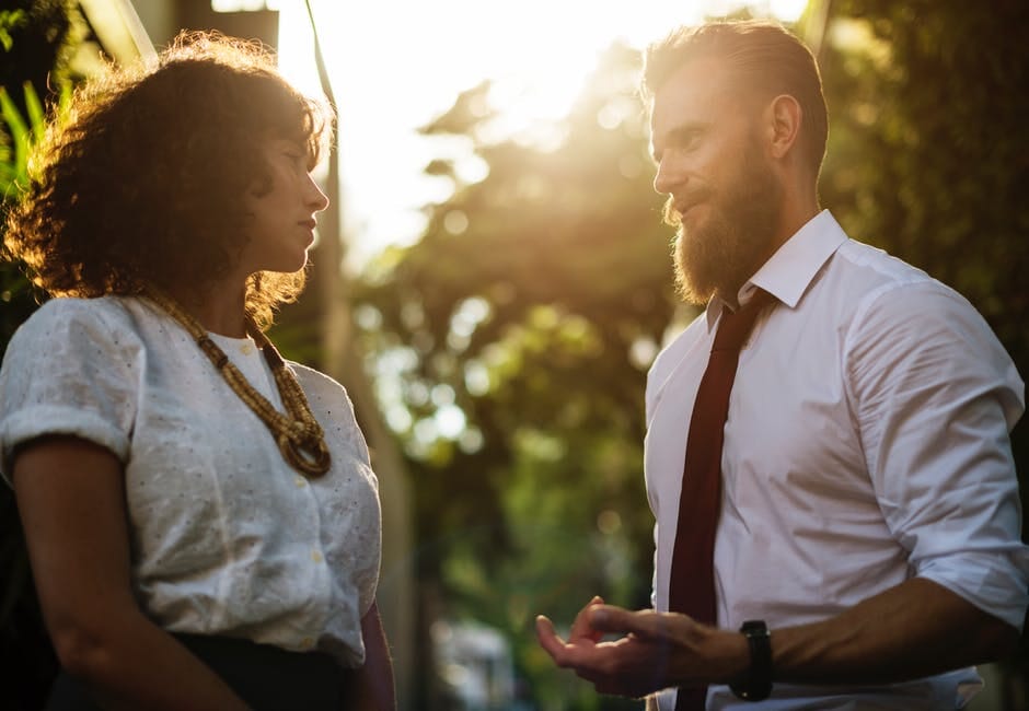 couple having a chat