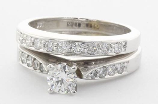 engagement and wedding rings