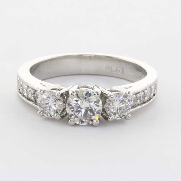 Platinum Set With Round Diamond, 0.36 Carat, D Colour, SI1 Clarity, Certified By EGL.