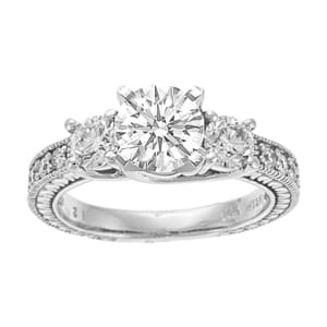 2732 - Three Stone Diamond Engagement Ring (0.85 Ct. Tw.)