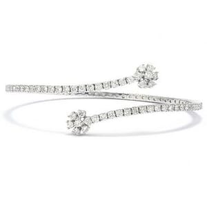 3467 - Bangle 2 1/2 Carat, Set With Round Brilliant Diamonds