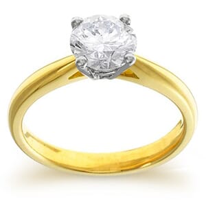 4068 -  Engagement Ring Set With Round Brilliant Cut Diamond (1 Ct. Tw.)