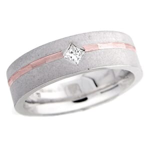 4392 - Diamond Ring Set With Princess Cut Diamonds (0.15 Ct. Tw.)