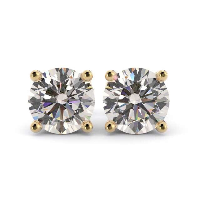18K Oval Moissanite Stud Earrings with Diamond Halo  Lovélle Jewellery