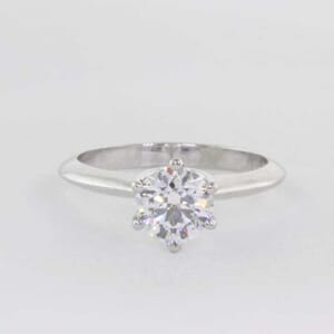 5367 - 6 prongs modern solitaire ring - 2.5mm