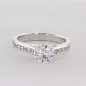 5382 - princess cut channel set diamond engagement ring setting