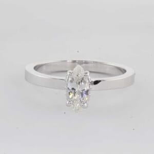 5443 - square shape solitaire ring setting with initials