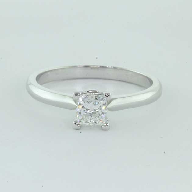 14k white gold diamond store ring princess cut