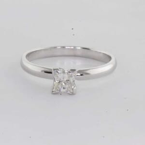 6406 - 0.51 Carat Stunning Classis Solitaire Princess Cut Engagement Ring