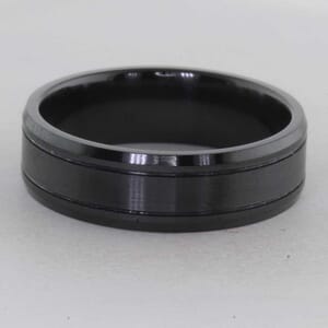 7290 - 7mm, zirconium wedding ring