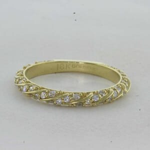 7338 - Entwined Pave Diamond Wedding Ring
