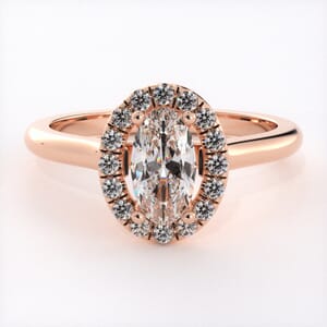 6778 - Exquisite Oval Halo Engagement Ring