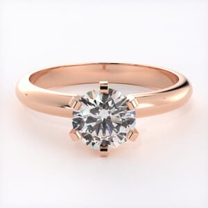 5348 - 6 Prongs Solitaire Engagement Ring - Elegant and Timeless Design