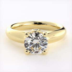 1545 - Solitaire Engagement Ring With Secret Diamonds