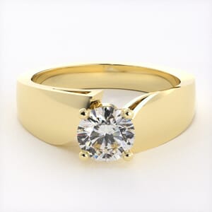 1565 - Curvaceous Solitaire Engagement Ring