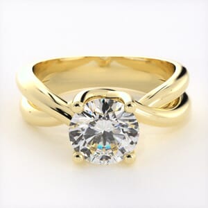 1605 - Twisted Solitaire Engagement Ring