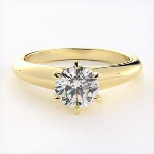 1610 - Six Claw Solitaire Engagement Ring