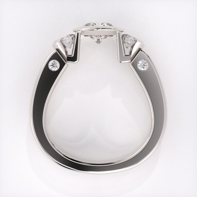Half carat 3 stone diamond ring shop