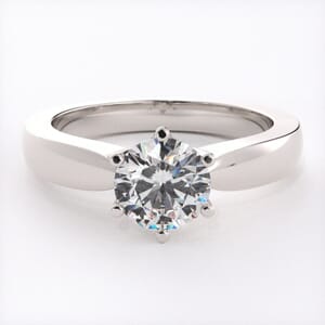 1637 - Bold Solitaire Engagement Ring With 6 Prongs