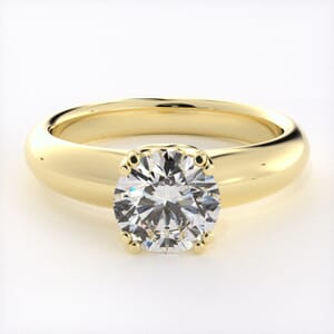 1645 - Double Claw Solitaire Engagement Ring