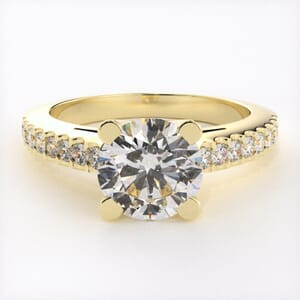 1755 - Classic Engagement Ring With Side Stones