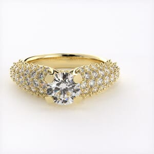1785 - Extravagant Pave Engagement Ring with Secret Halo