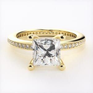 1790 - Diamond Engagement Ring with Round Diamonds in Fine Channel Setting -  Band