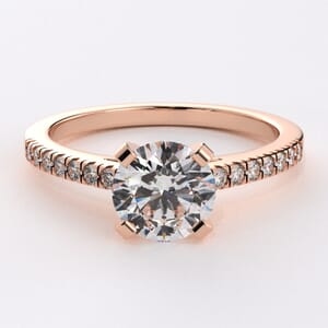 5462 - Cathedral Pave Diamond Engagement Ring