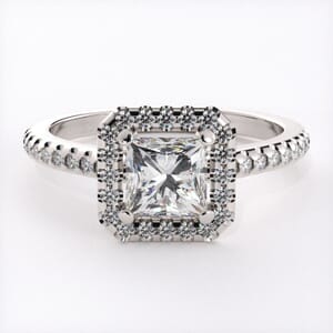 3177 - Squared Halo Perfection Engagement Ring