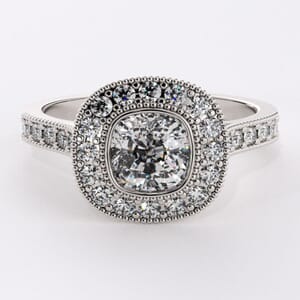 5066 - halo milgrin engagement ring