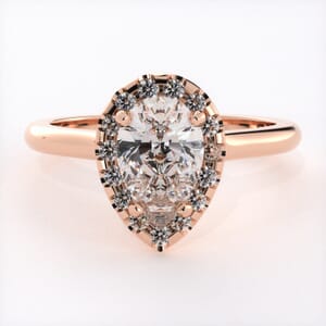 5390 - Pear Shape Halo Engagement Ring