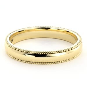 5235 - Comfort Fit Wedding Ring With Milgrain in  (3mm)
