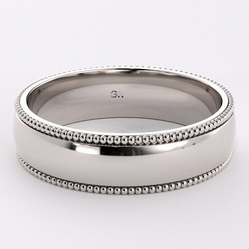 Men's 10K Yellow or White Gold 6mm Comfort Fit Plain Solid Wedding Band Available Ring Sizes 8-14 