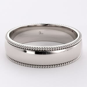 5244 - Comfort Fit Wedding Ring With Milgrain in  (5mm)