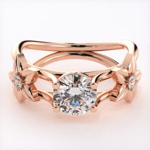 5777 - Diamond Ring With Floral Detail