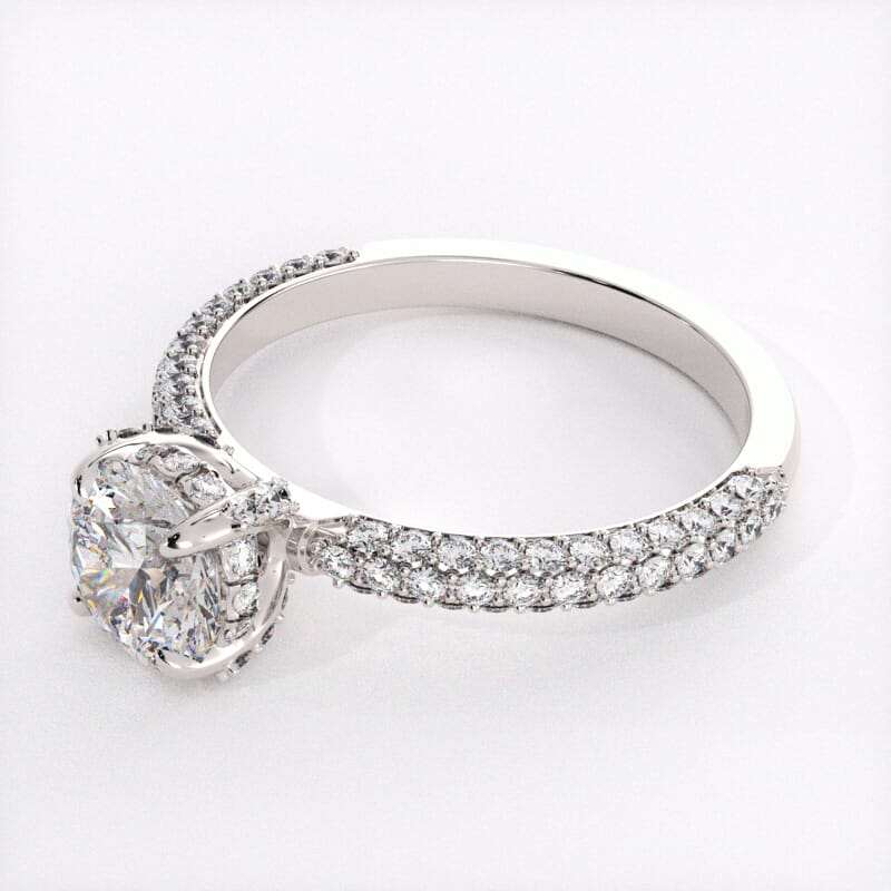 3 row clearance diamond engagement ring