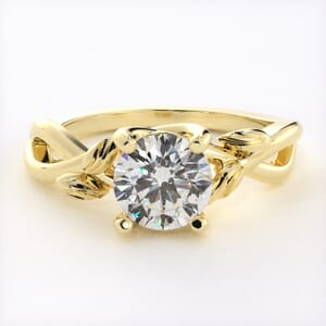 6504 - Feathered Solitaire Engagement Ring