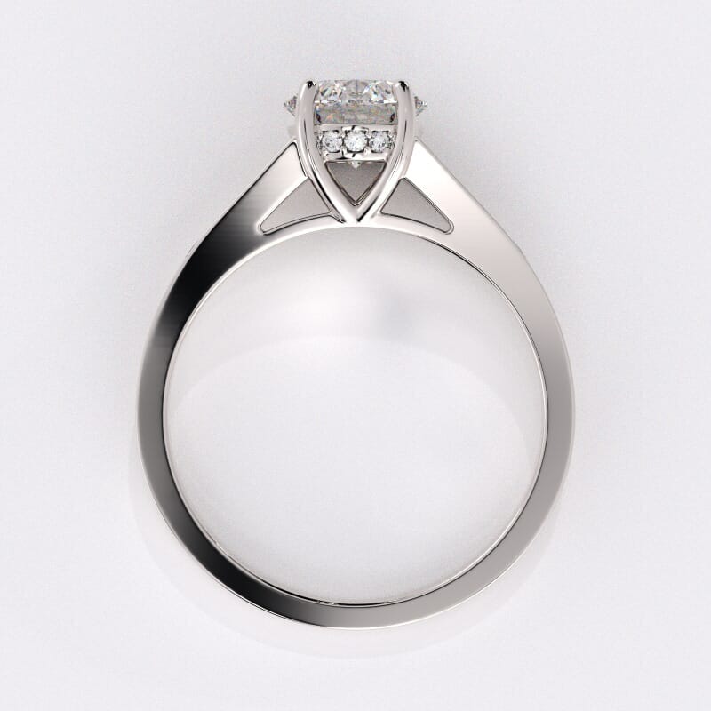 Elegant Split Diamond Engagement Ring Cathedral Ring Setting