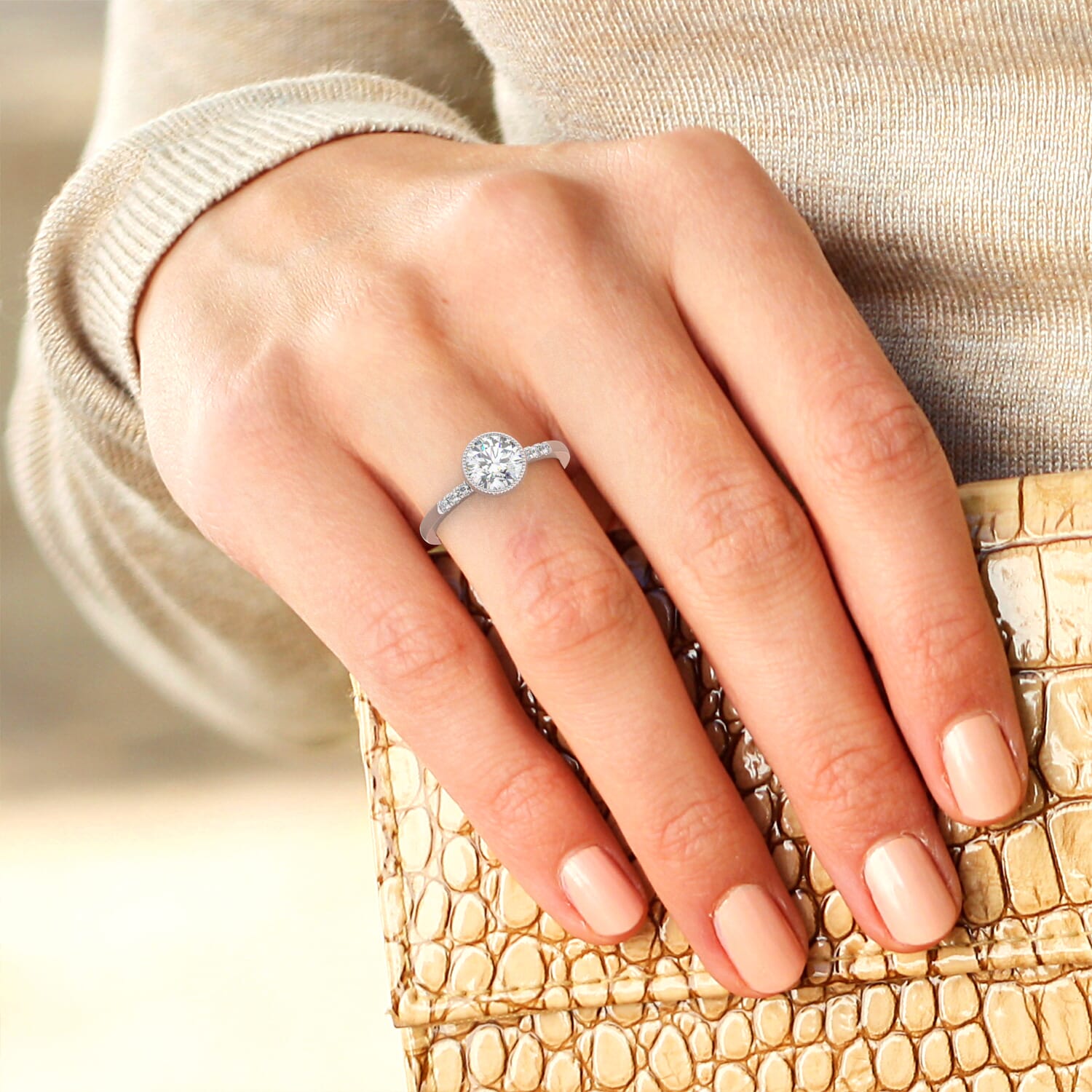 Milgrain online bezel setting