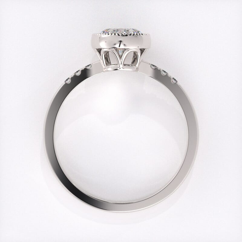 Timeless Milgrain Bezel Pave Engagement 
