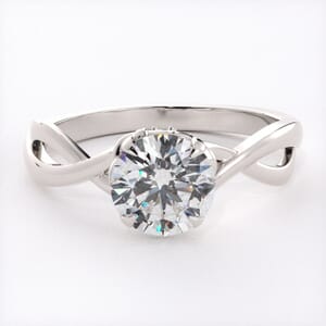 6606 - Laced Pave Engagement Ring 4 Secret Diamonds