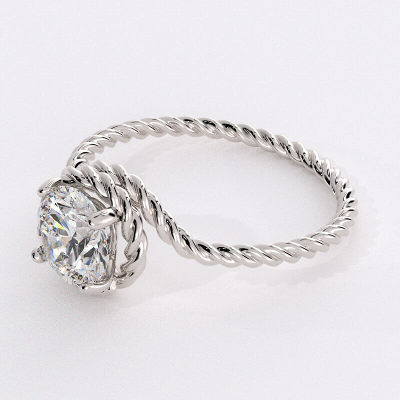 Braided band engagement ring sale