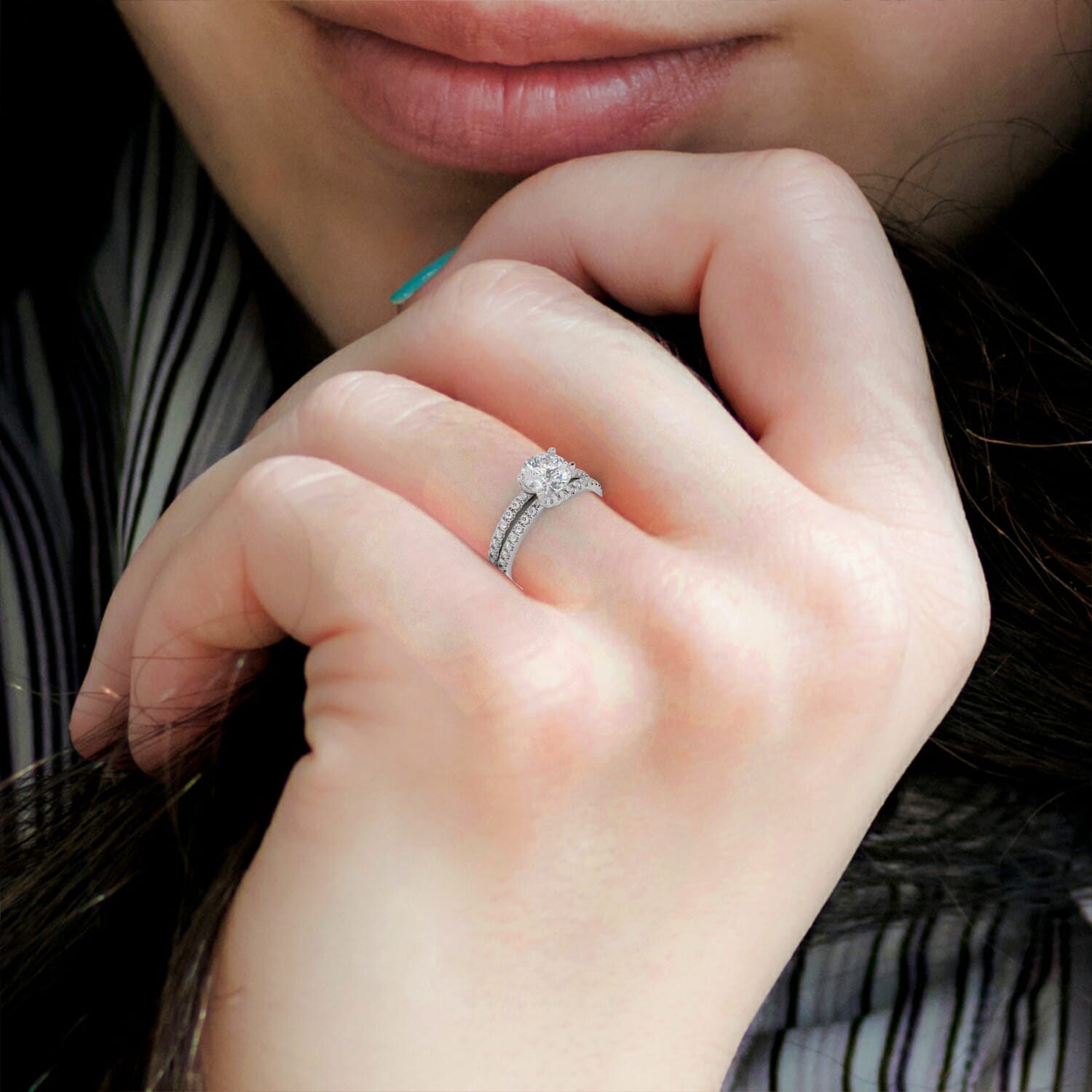 Dainty diamond shop band