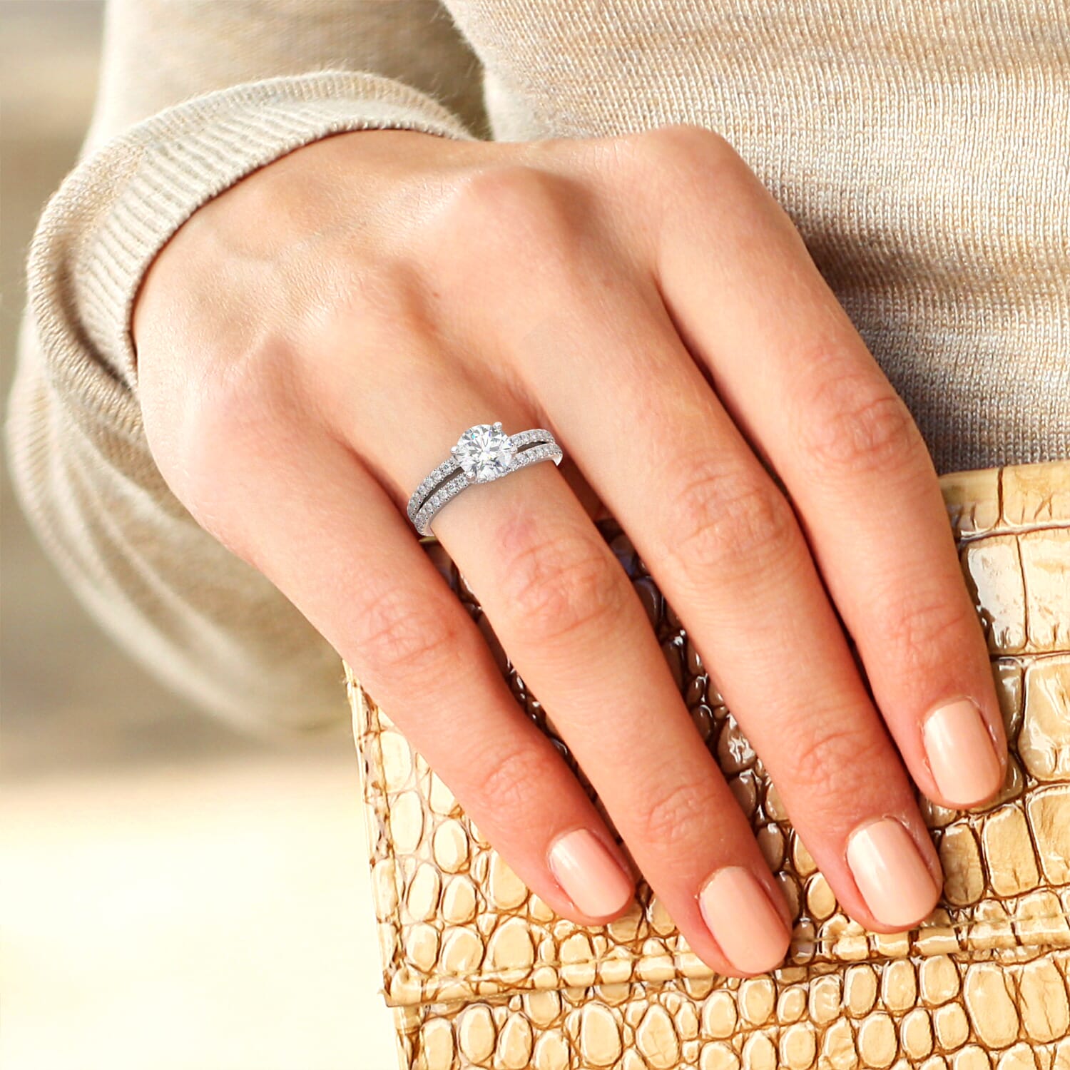 Dainty diamond band discount